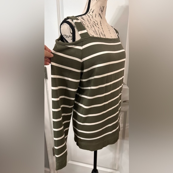 ☘️Lauren Ralph Lauren Women's Cold Shoulder Striped Tunic – Size L☘️ - Picture 3 of 13